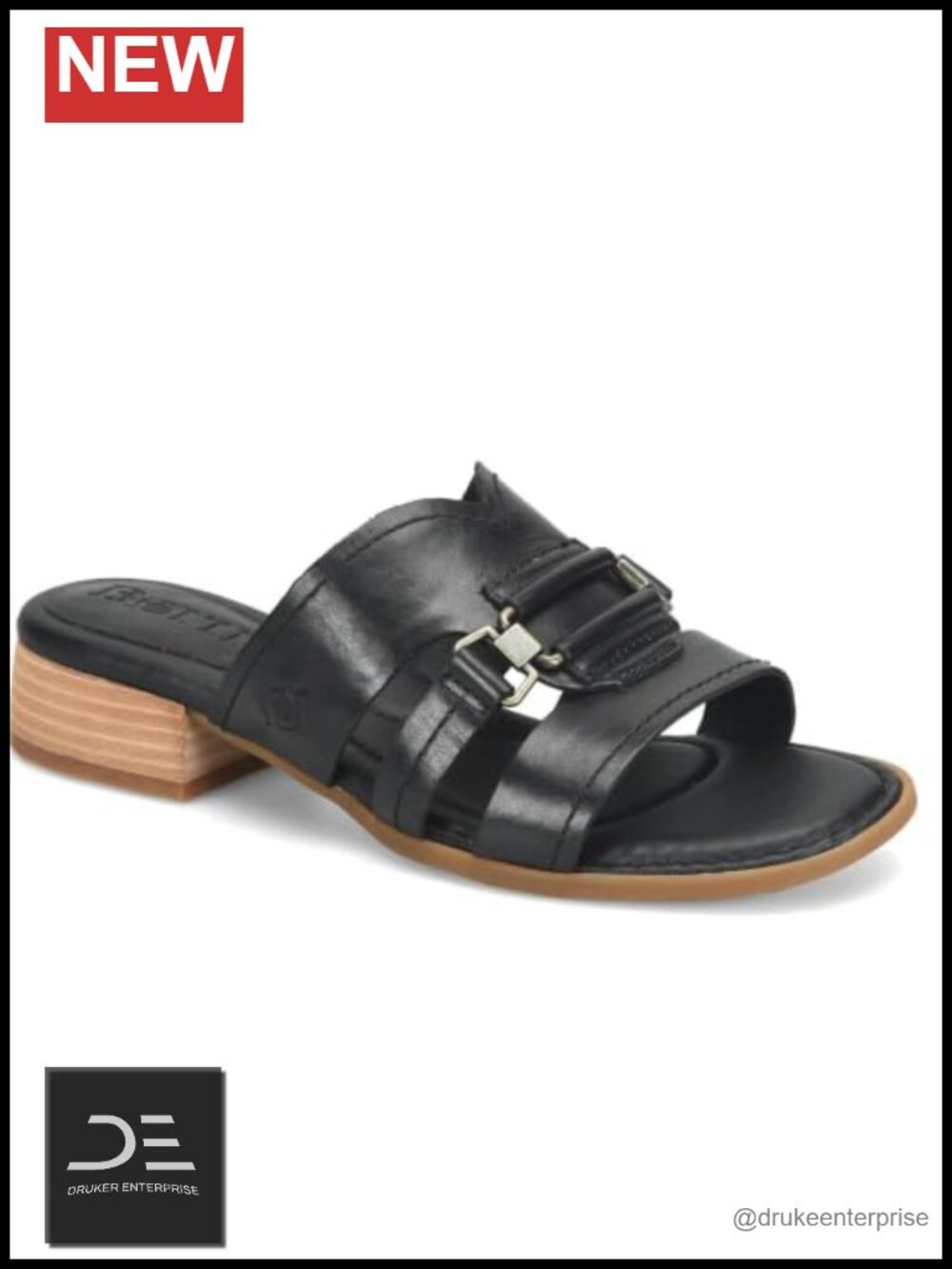 Born Marianna Women's Leather Slide Sandals Comfortable Cushioned Open Toe